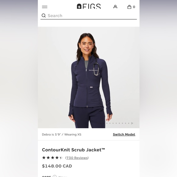 FIGS Countourkit Scrub Jacket XS ✨ - Picture 10 of 10